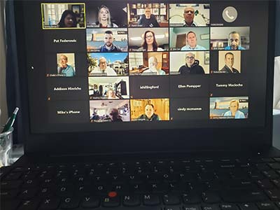 Screenshot of laptop with meeting