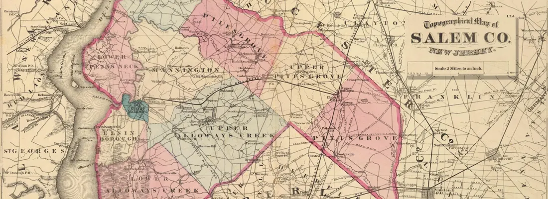 Vintage map of Salem County